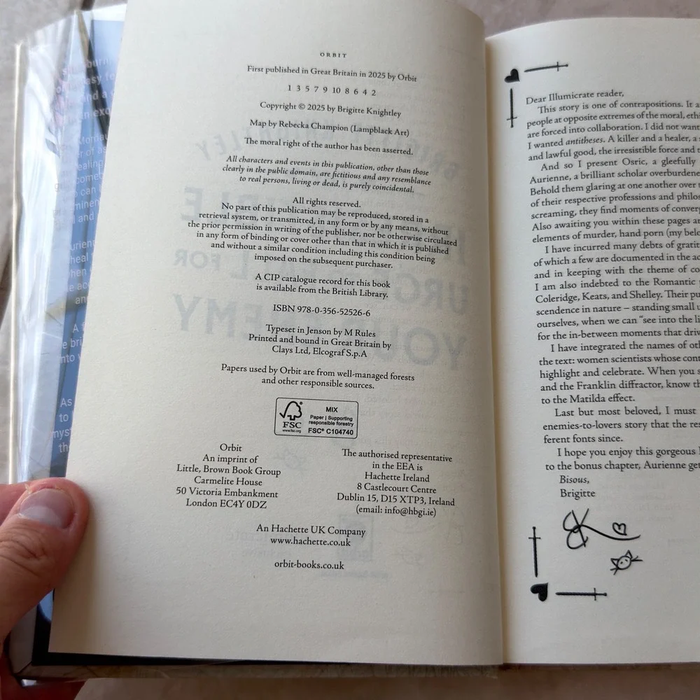 The Irresistible Urge to Fall for Your Enemy Brigitte Knightley Illumicrate Book